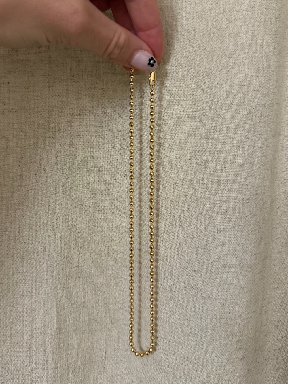 Gold Filled Ball Chain Necklace: 3mm, 16" Layering Chain